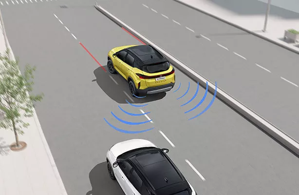 Tata Harrier Lane Change Alert Tata Harrier Lane Change Alert