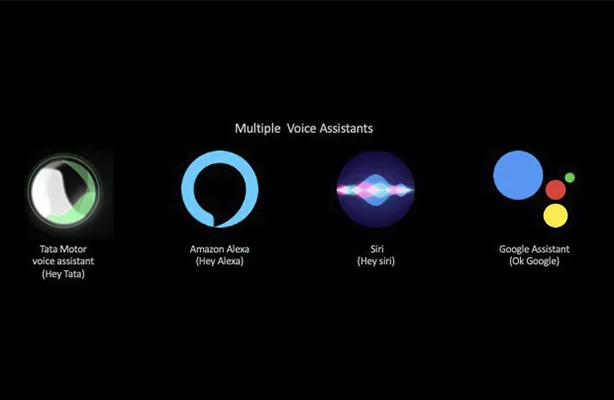 Multiple Voice Assistants (“Hey TATA” ,Alexa, Siri, Google Assistant) Multiple Voice Assistants (“Hey TATA” ,Alexa, Siri, Google Assistant)